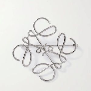 Loewe- Anagram silver tone brooch